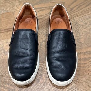 UGG Women's Black Leather Sneakers